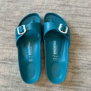Teal One Strap Birkenstock Arizona Sandals